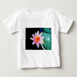 Camiseta Flor lírio de água, rosa quente e lótus laranja