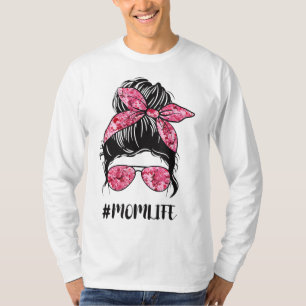 Camiseta Flor Mãe Vida Cabelo Maluco Cabelo Solar Óculos Ro