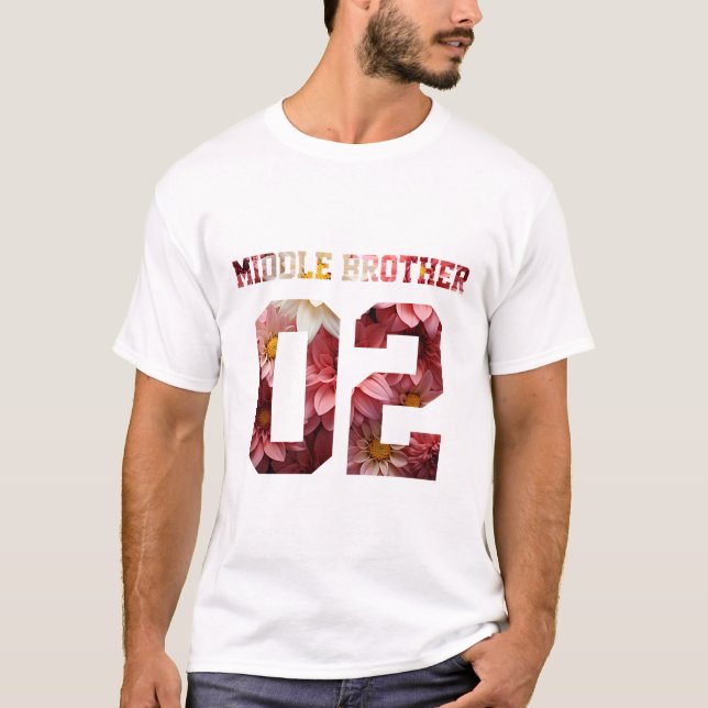 Camiseta Flor Médio Irmão 02 (Frente)