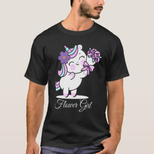 Camiseta Flor Menina Bride Unicórnio Flores Casadas