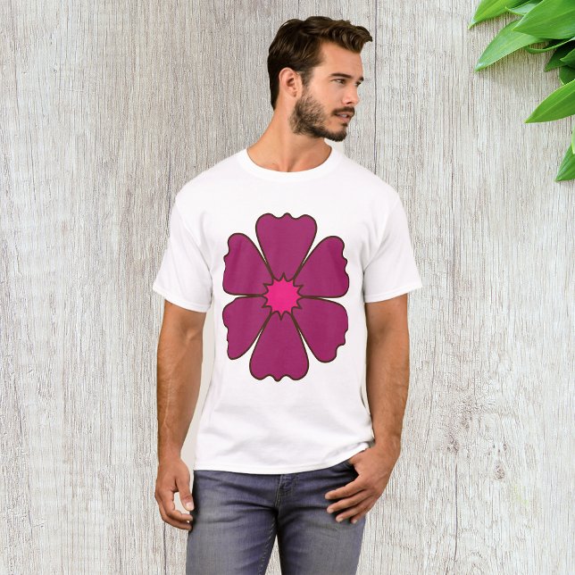 Camiseta Flor Minima de Cor Purple (Criador carregado)