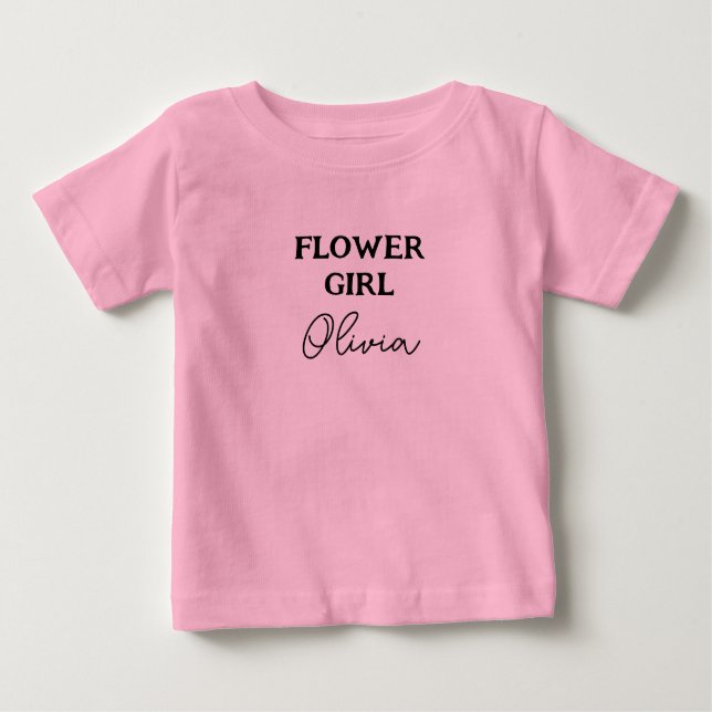 Camiseta Flor Moça Personalizada Rosa (Frente)