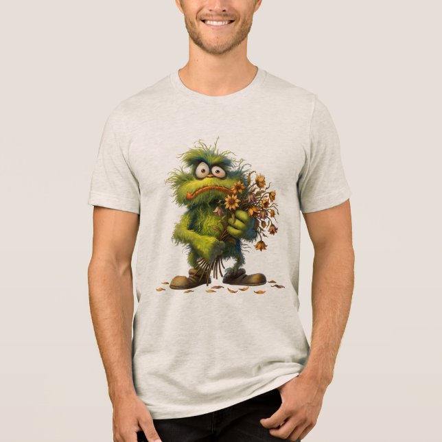 Camiseta Flor Monstro Verde (Frente)