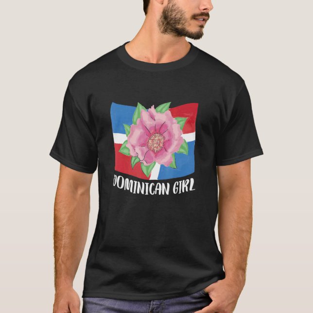 Camiseta Flor Nacional Da República Dominicana Bayahíbe Ros (Frente)