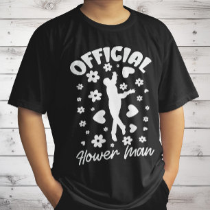 Camiseta Flor Oficial Dançando Casamento Engraçado e noiva