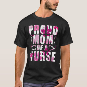 Camiseta Flor Orgulhosa Mãe Enfermeira Clini, Trabalhadora