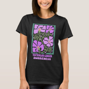 Camiseta Flor Orquídea de Sensibilização do Cancer Testicul