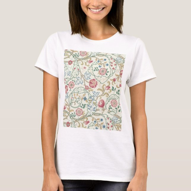 Camiseta Flor, Padrão Floral, William Morris (Frente)