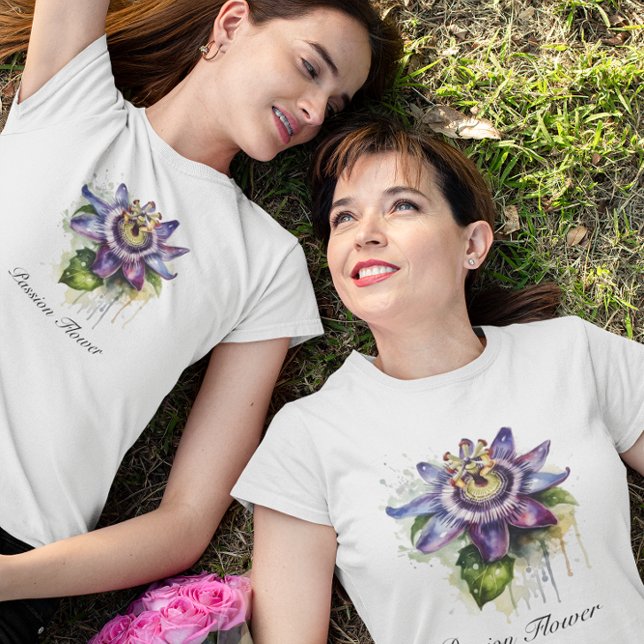 Camiseta Flor Passivo Púrpura (Criador carregado)