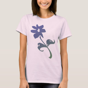 Camiseta Flor Poetica Azul