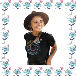 Camiseta Flor Potência e espiral