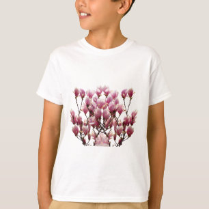 Camiseta Flor-Primavera de-Magnolias Rosa