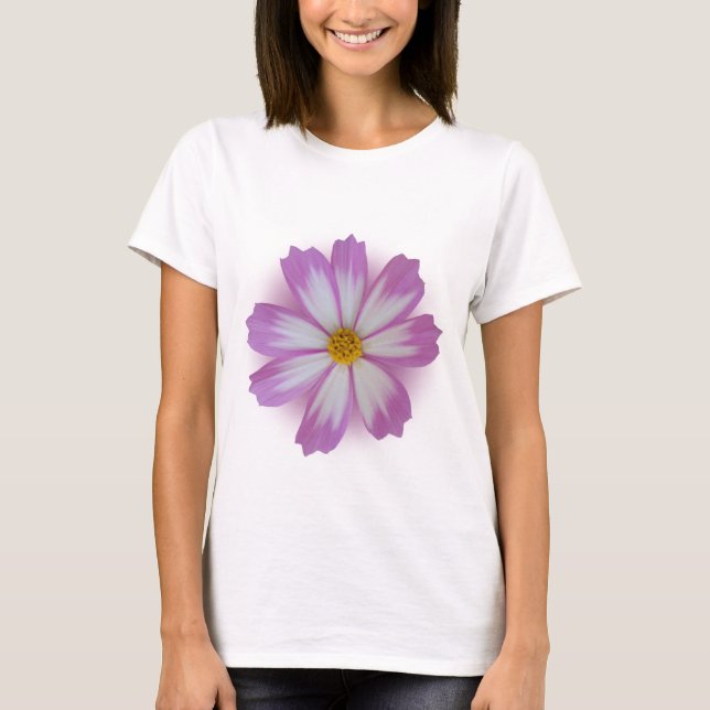 Camiseta Flor púrpura clara (Frente)