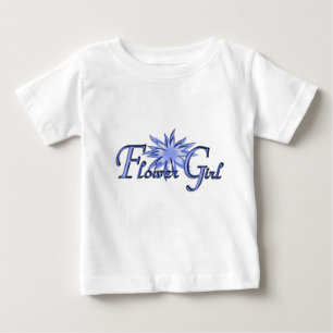 Camiseta Flor Rapariga Azul Personalizada Longa Folga