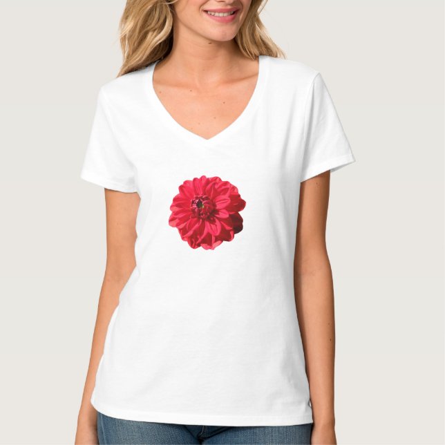 Camiseta Flor Red Dahlia (Frente)