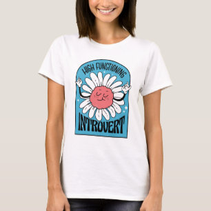 Camiseta Flor retrô de introdução de alto funcionamento