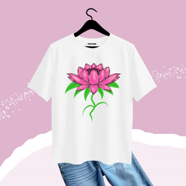 Camiseta Flor rosa (Criador carregado)