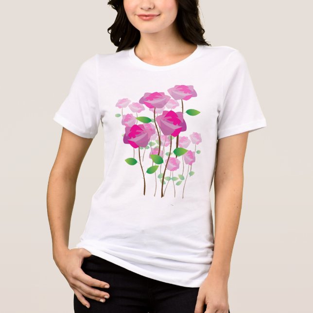 Camiseta Flor Rosa (Frente)