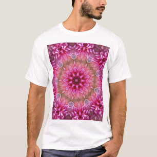 Camiseta Flor rosa Caleidoscópio Mandala- 43895
