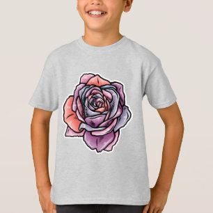 Camiseta Flor Rosa colorido