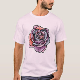Camiseta Flor Rosa colorido