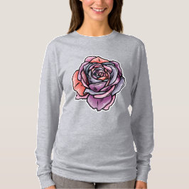 Camiseta Flor Rosa colorido