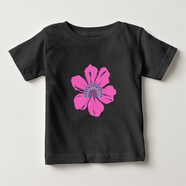 Camiseta Flor rosa-de-Verão (Frente)
