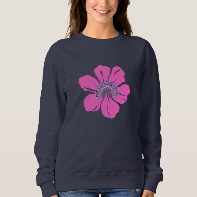 Camiseta Flor rosa-de-Verão (Frente)