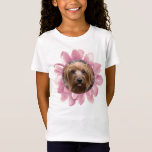 Camiseta Flor rosa fotográfico personalizado