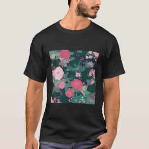 Camiseta Flor Rosa-Rosa-Sakura, Flor-de-cereja japonês