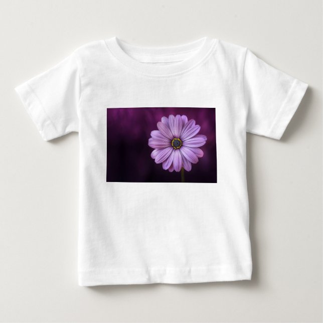 Camiseta Flor Roxa em Flor (Frente)