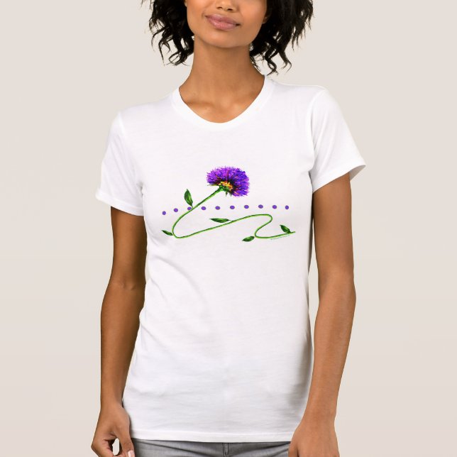 Camiseta Flor Roxa Em Uma Trepadeira (Frente)