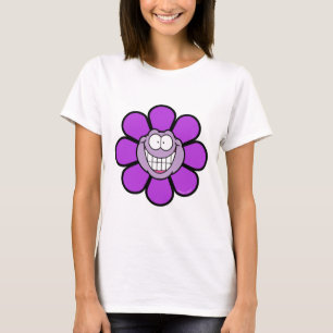 Camiseta Flor Roxa Feliz