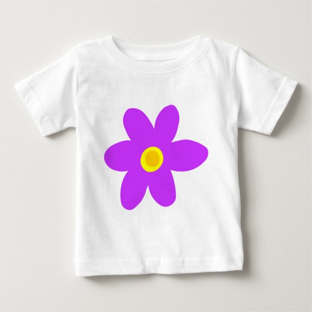 Camiseta Flor Roxo Grande (Frente)
