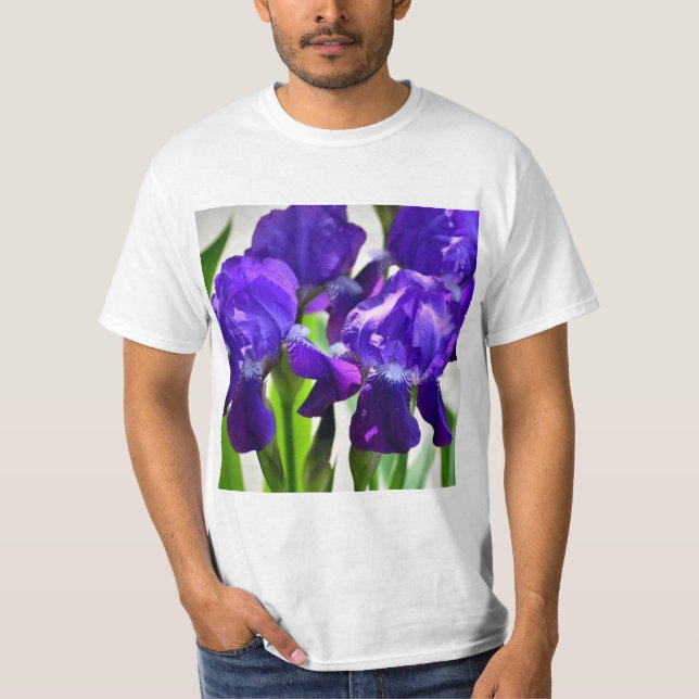 Camiseta Flor Roxo Iris (Frente)