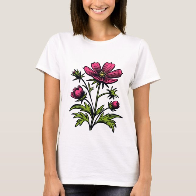 Camiseta Flor selvagem (Frente)