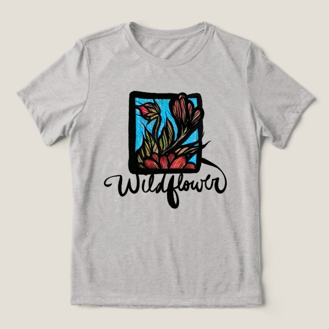 Camiseta Flor selvagem (Design frontal)