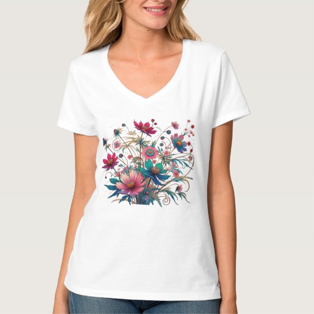 Camiseta Flor selvagem (Frente)