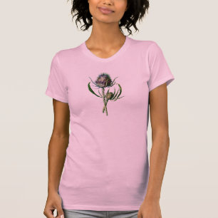 Camiseta Flor selvagem da antiguidade do cardo do Scottish