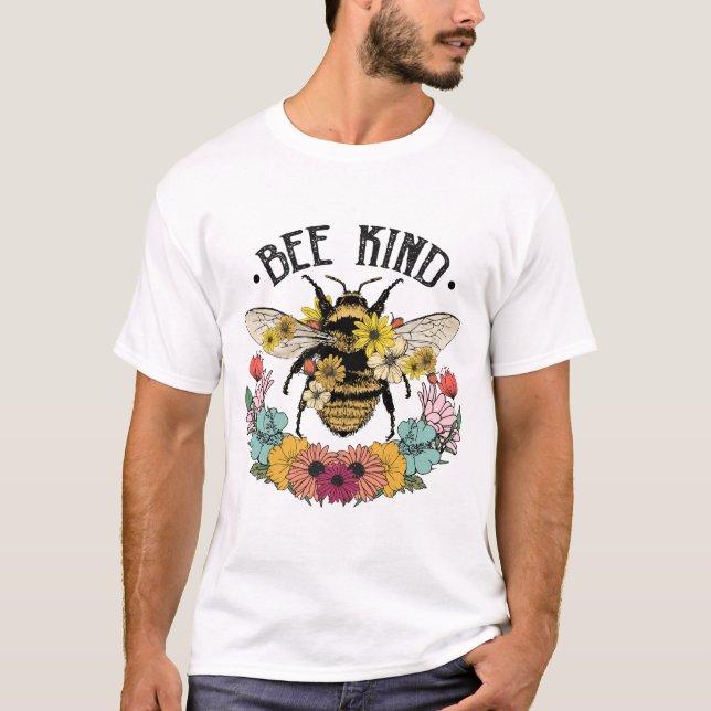 Camiseta Flor Selvagem De Abelhas (Frente)