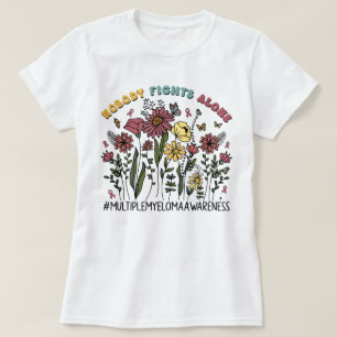 Camiseta Flor Selvagem Ninguém Luta Sozinho Contra o Mielom