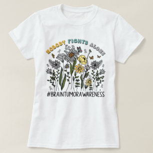 Camiseta Flor Selvagem Ninguém Luta Sozinho Pelo Tumor Cere