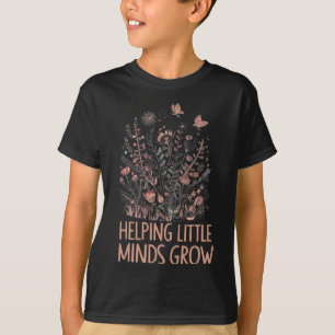Camiseta Flor Silvestre Ajudando Pequenas Mentes a Crescer