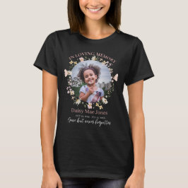Camiseta Flor Silvestre Em Memória Amorosa Memorial Foto Fu