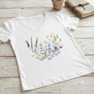 Camiseta Flor Silvestre Espírito Selvagem Presente da Natur