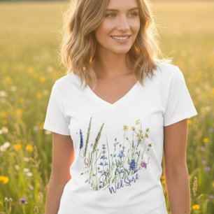 Camiseta Flor Silvestre Espírito Selvagem Presente da Natur