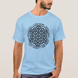 Camiseta Flor Símbolo Da Vida - Regras Da Vida 1