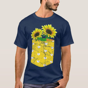 Camiseta Flor Sunshine Flor Flores Cute Pocket Hippie Sunfl