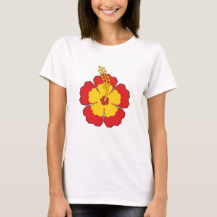 Camiseta Flor Tropical de Red Hibiscus