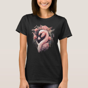Camiseta Flor Tropical Flamingo, Cor-de-rosa, cor-de-rosa,
